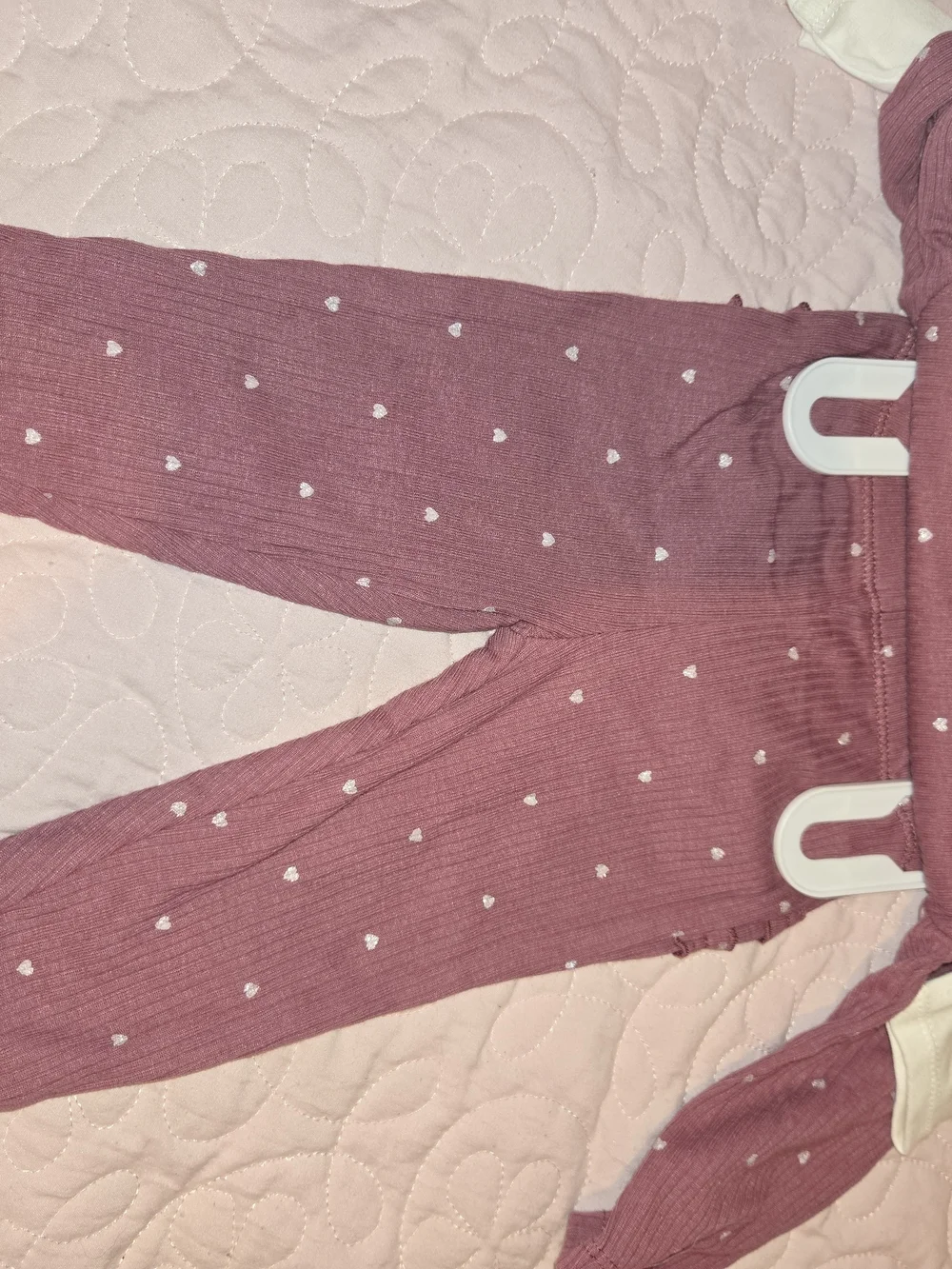 Carter's Cream and Mauve Baby Holiday Matching Set